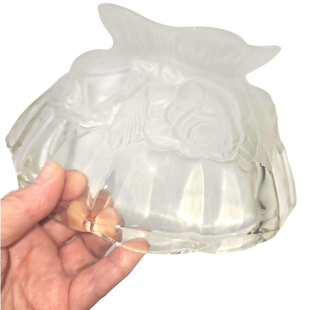 VTG Imperlux West Germany Hand Cut 24% Lead Crystal Rose Lamp Shade Replacement
